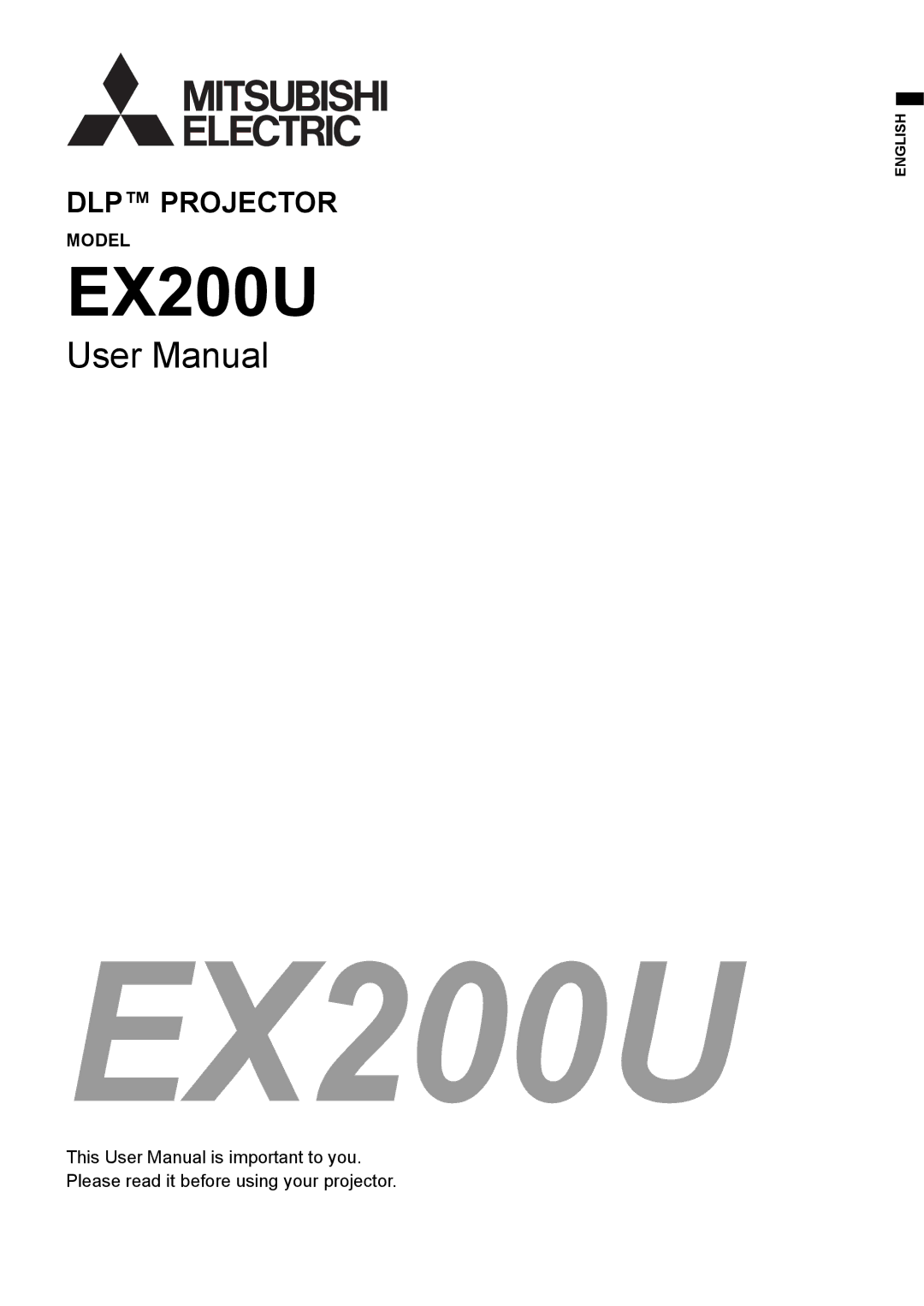 Mitsubishi Electronics EX200U user manual 