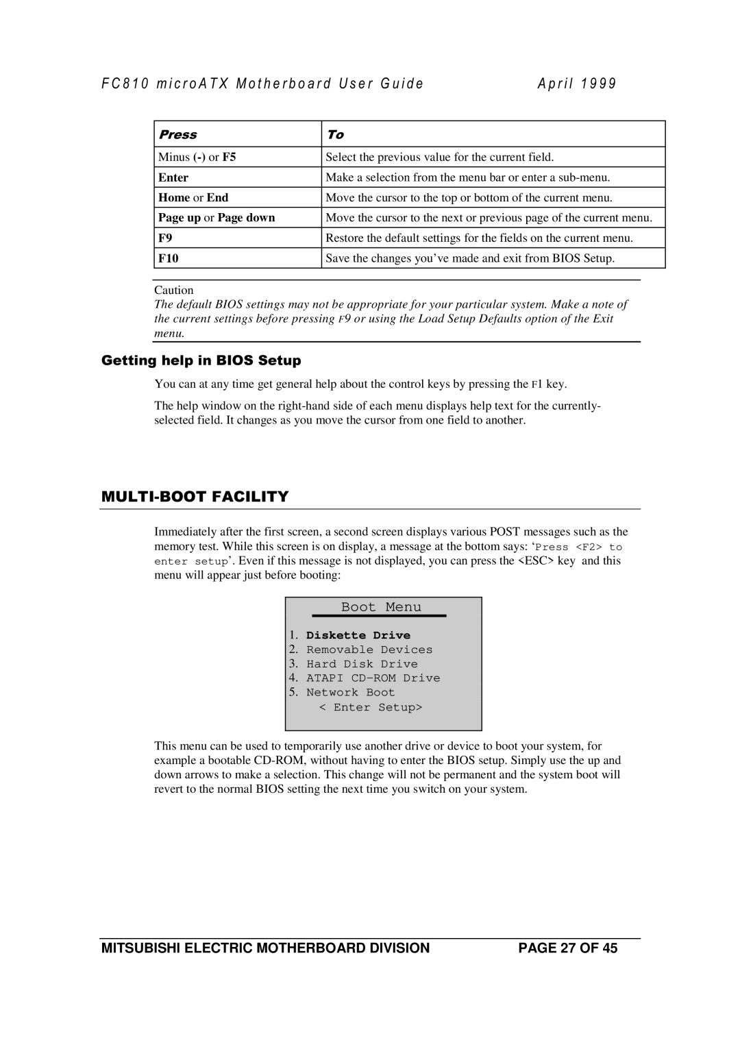 Mitsubishi Electronics FC810 manual 2menu,. !% 