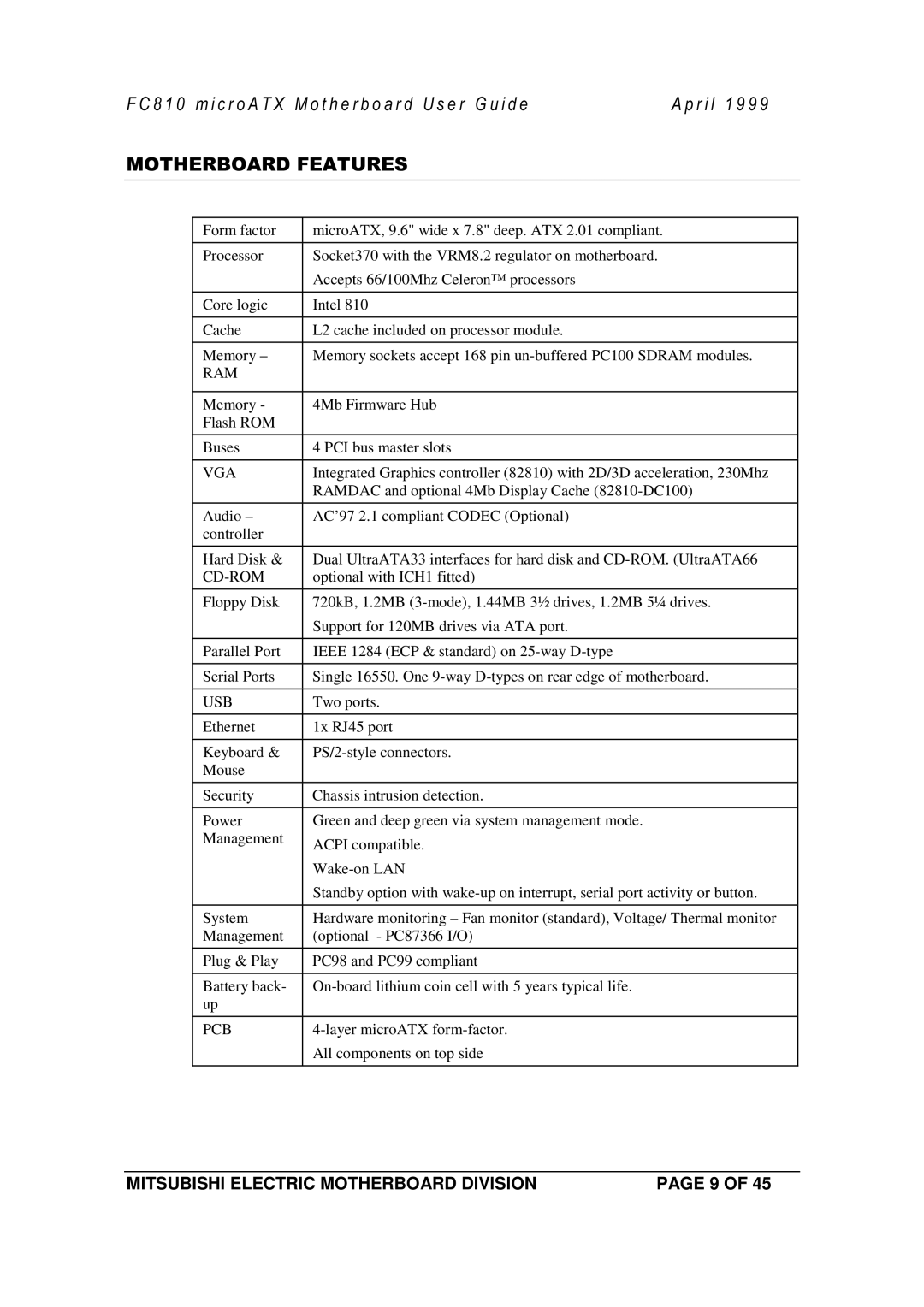 Mitsubishi Electronics FC810 manual Ram 