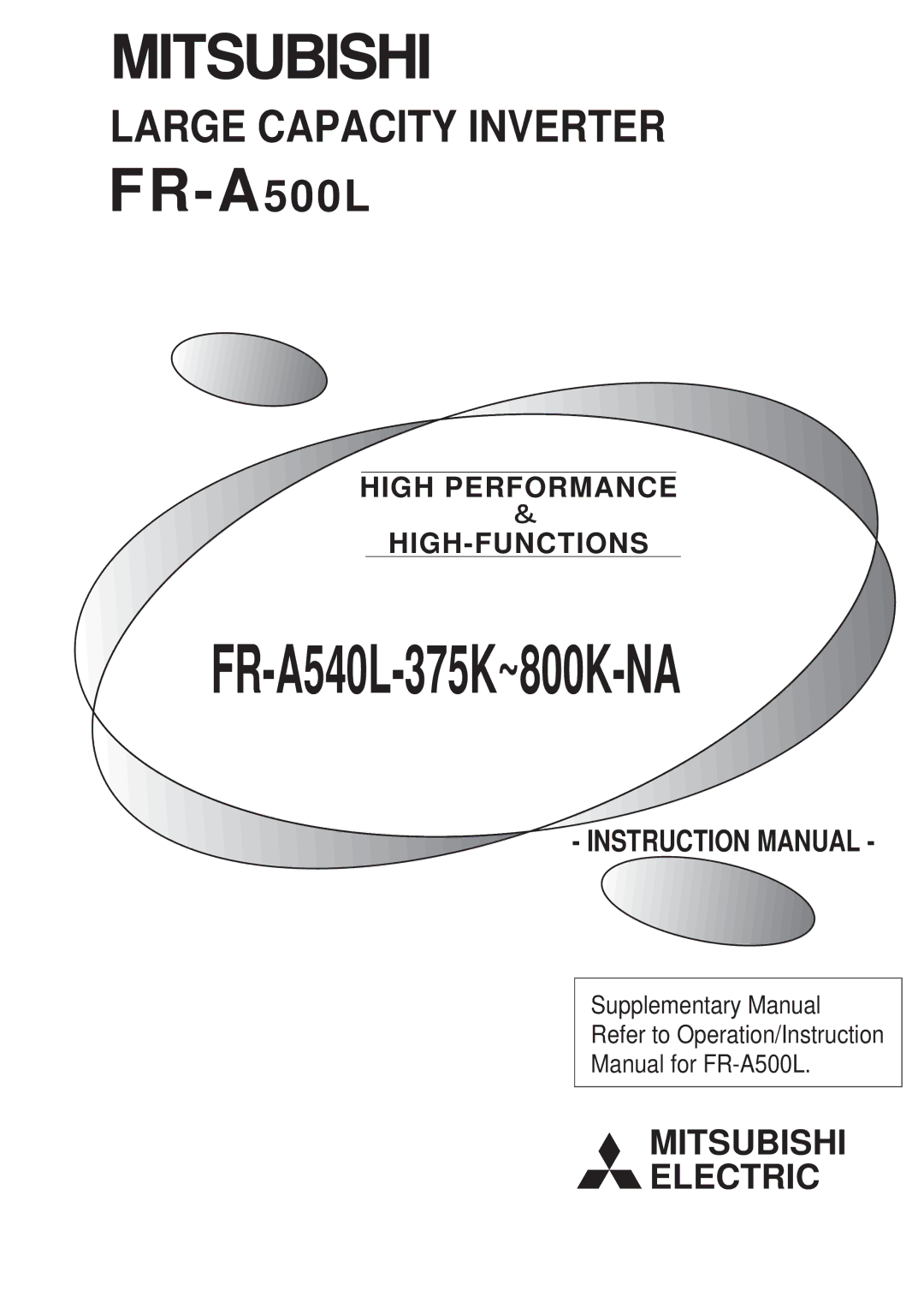 Mitsubishi Electronics FR-A500L instruction manual 