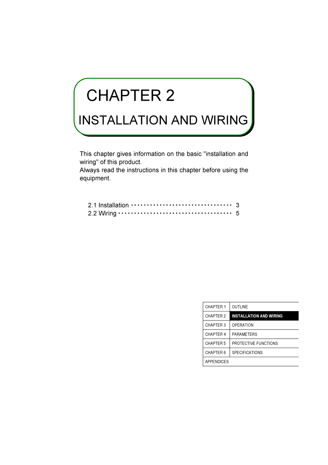 Mitsubishi Electronics FR-A500L instruction manual Chapter 