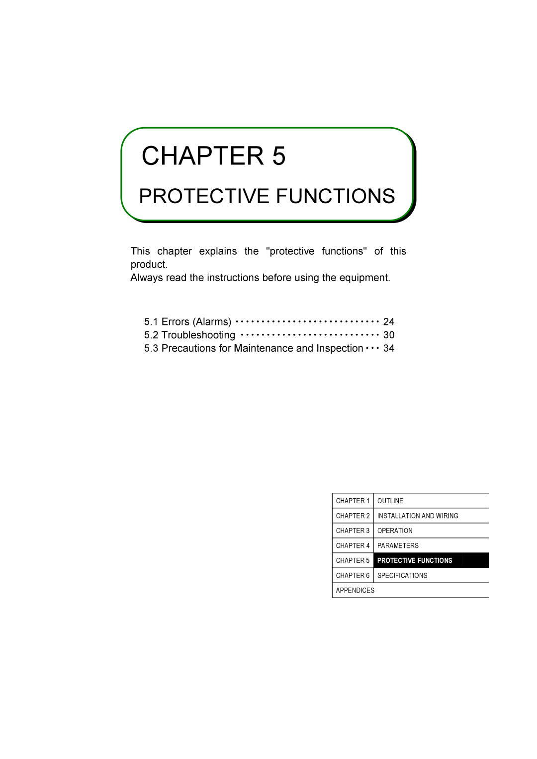 Mitsubishi Electronics FR-A500L instruction manual Protective Functions 