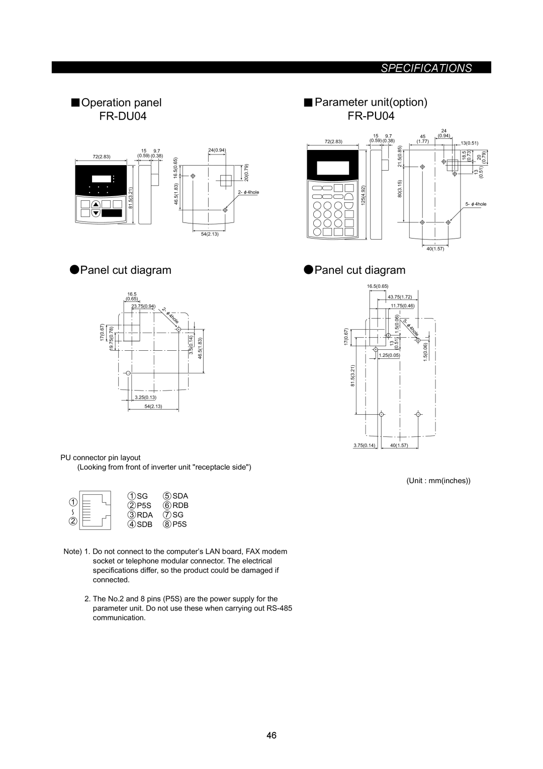 Mitsubishi Electronics FR-A500L instruction manual Sda, P5S RDB RDA SDB 