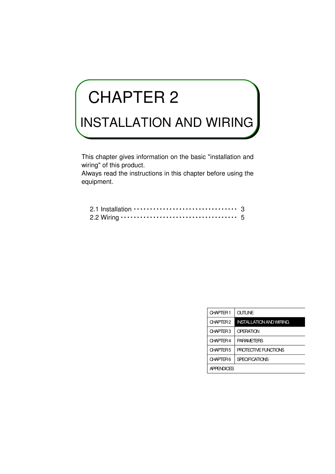 Mitsubishi Electronics FR-A500L instruction manual Chapter 