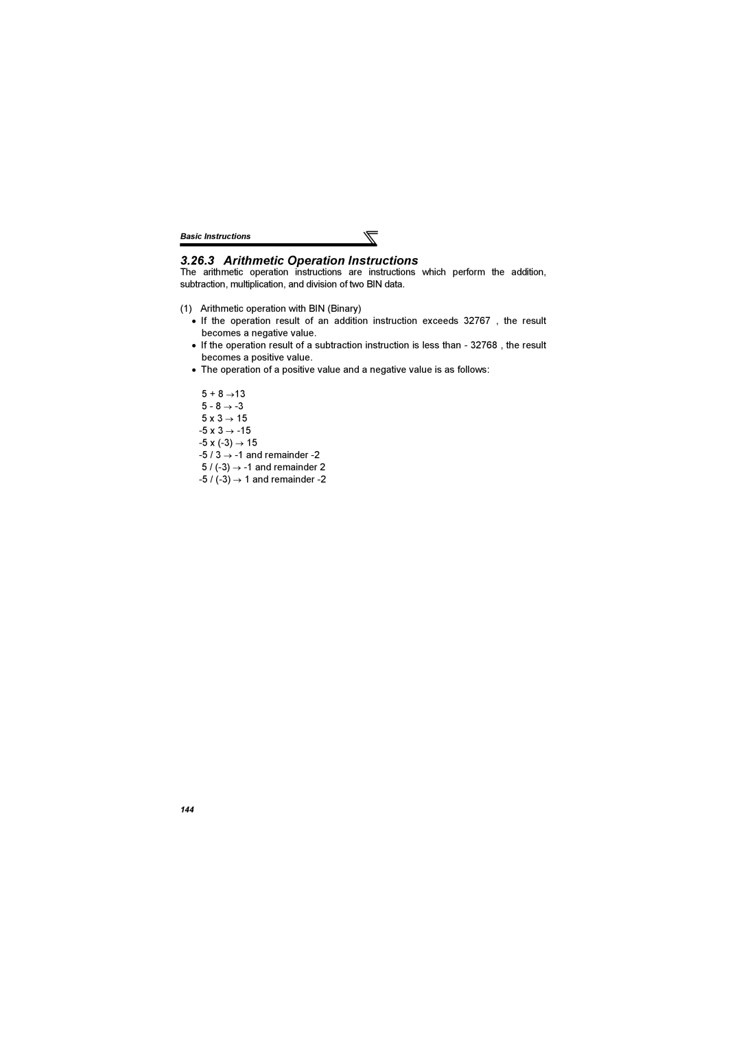 Mitsubishi Electronics 700 Series, FR-A700 specifications Arithmetic Operation Instructions 