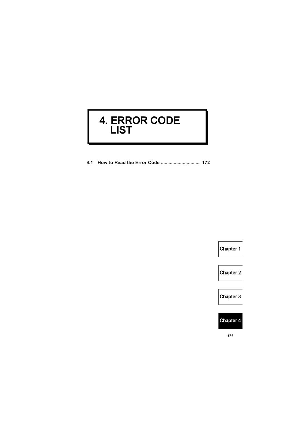 Mitsubishi Electronics FR-A700, 700 Series specifications Error Code List 