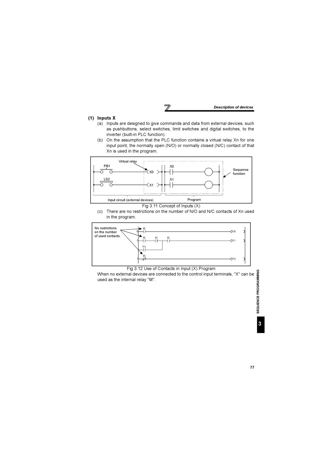 Mitsubishi Electronics FR-A700, 700 Series specifications Inputs 