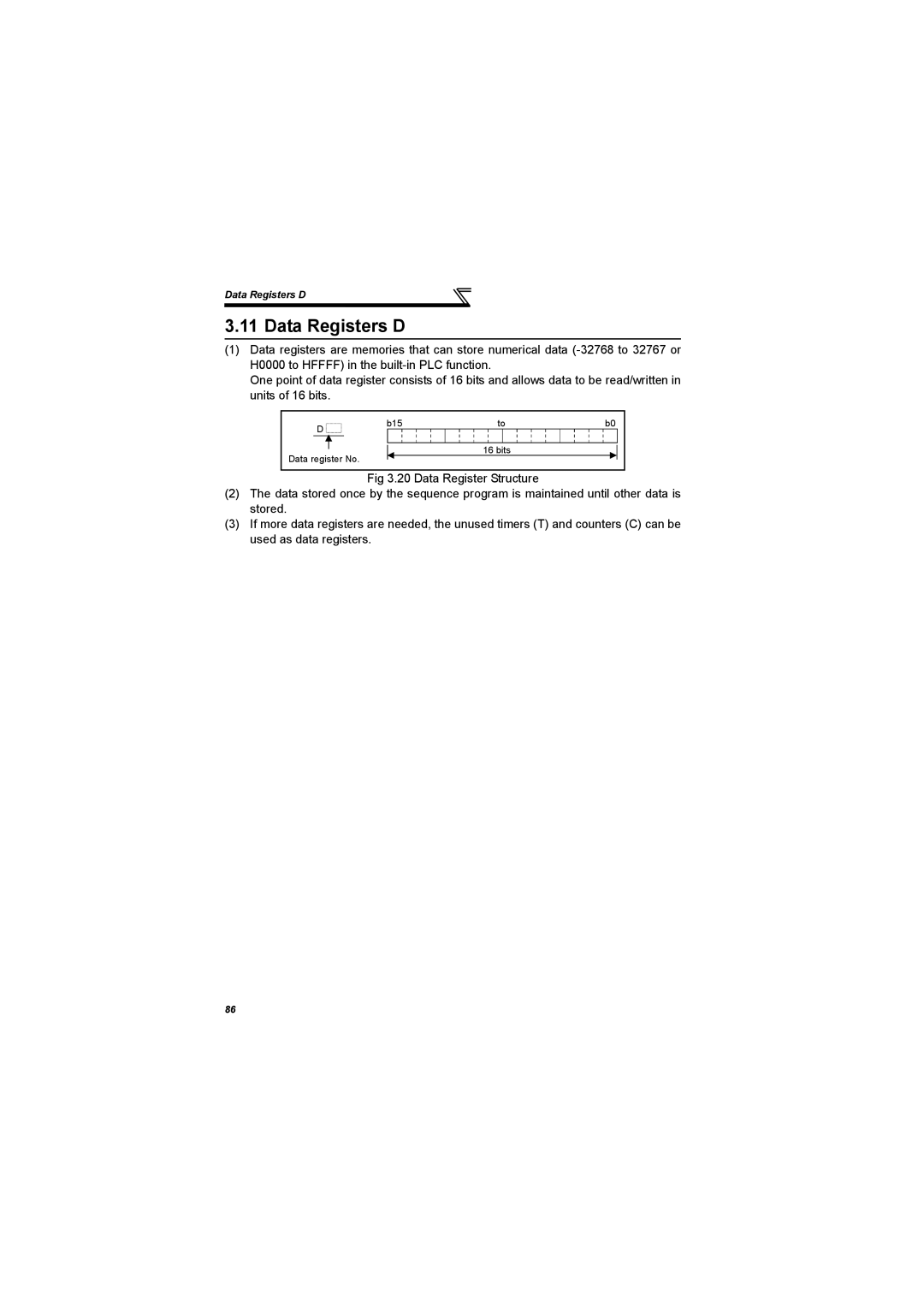 Mitsubishi Electronics 700 Series, FR-A700 specifications Data Registers D 