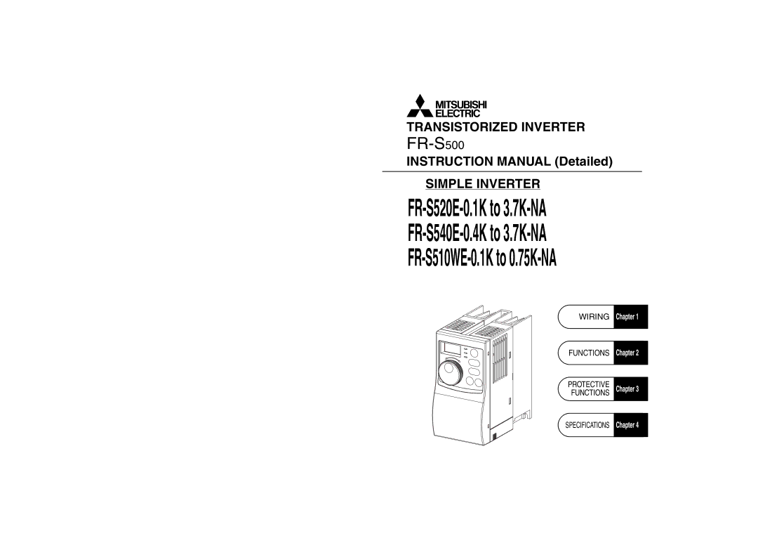 Mitsubishi Electronics FR-S500 instruction manual 