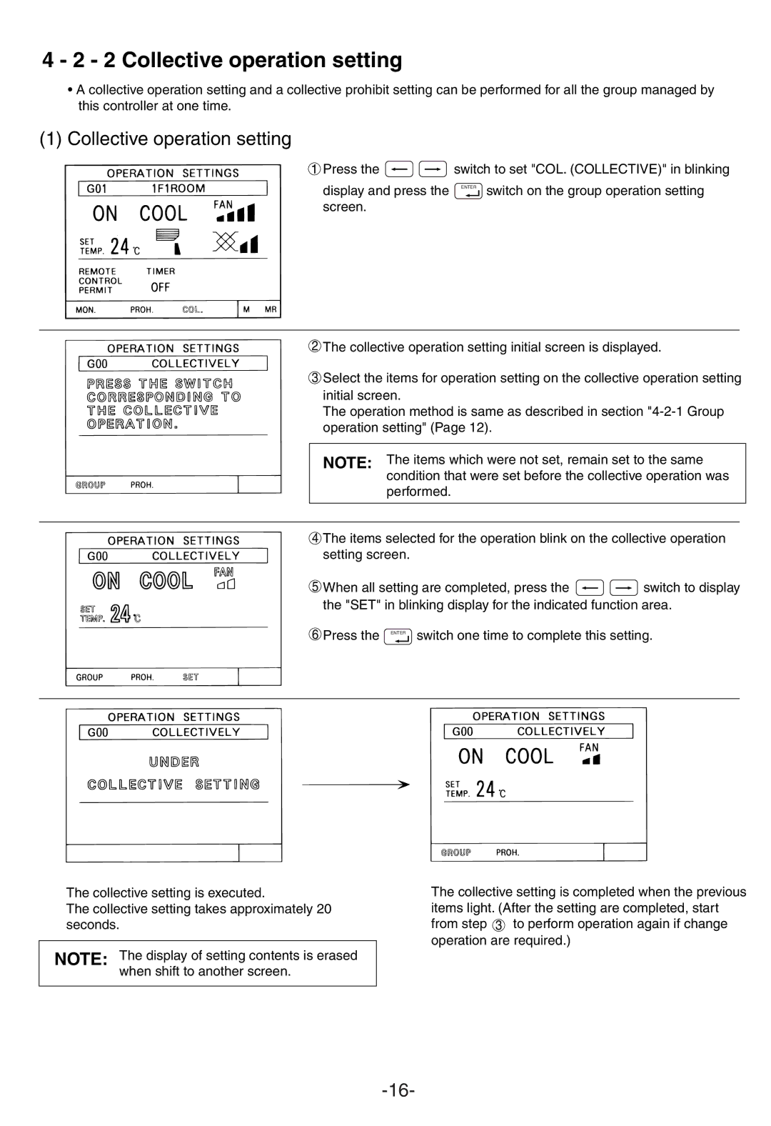 Mitsubishi Electronics G-50A appendix Collective operation setting 