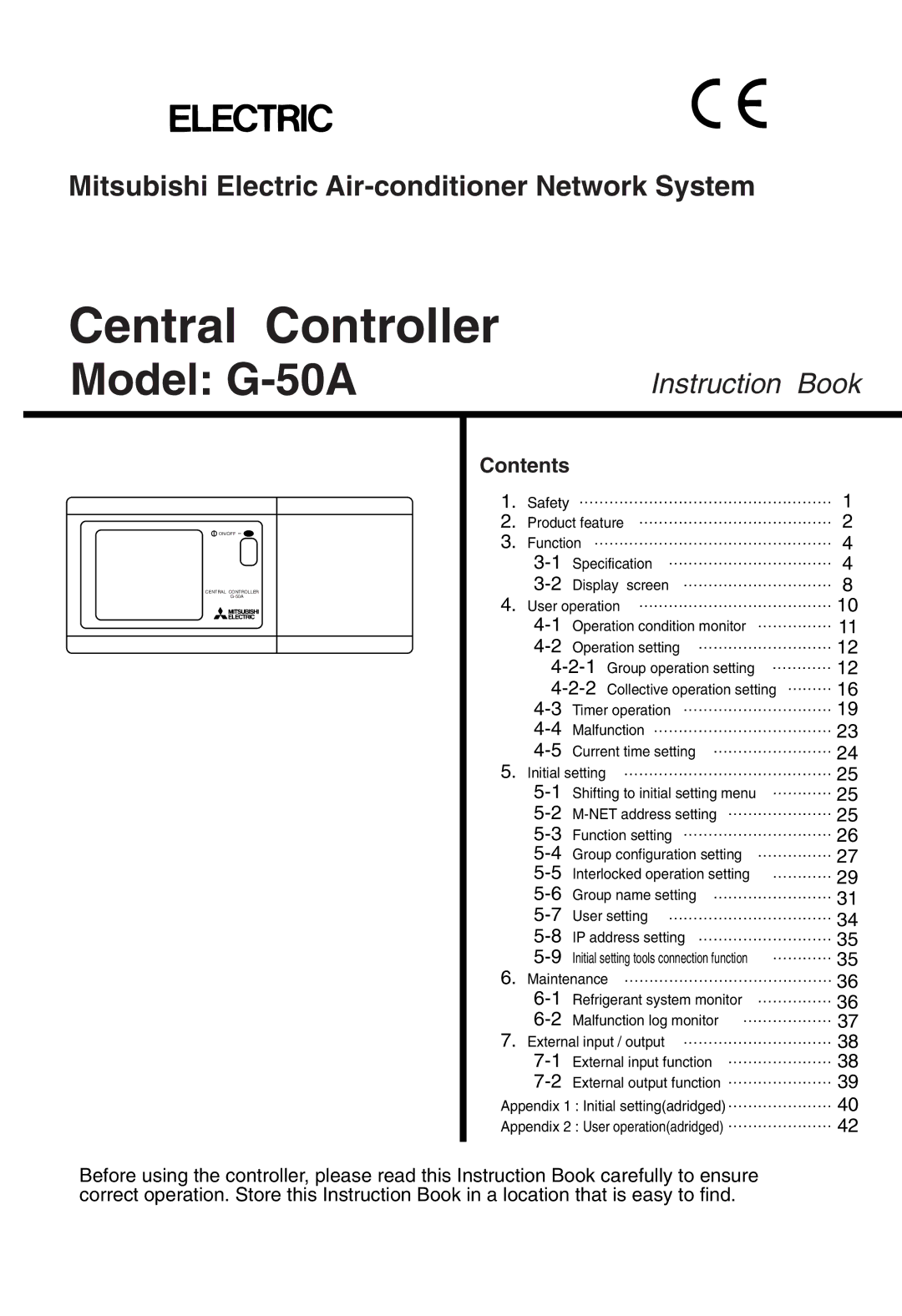 Mitsubishi Electronics G-50A appendix 