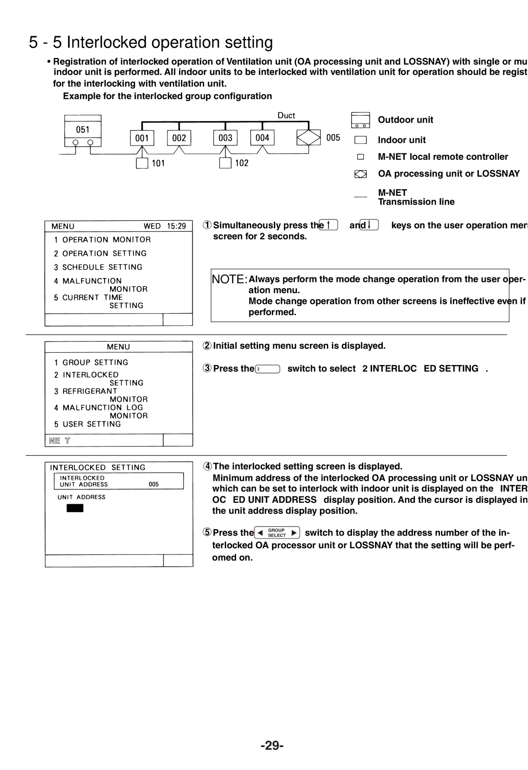 Mitsubishi Electronics G-50A appendix Interlocked operation setting 