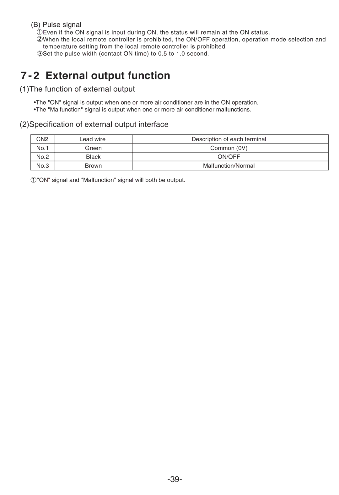 Mitsubishi Electronics G-50A appendix External output function, 1The function of external output 