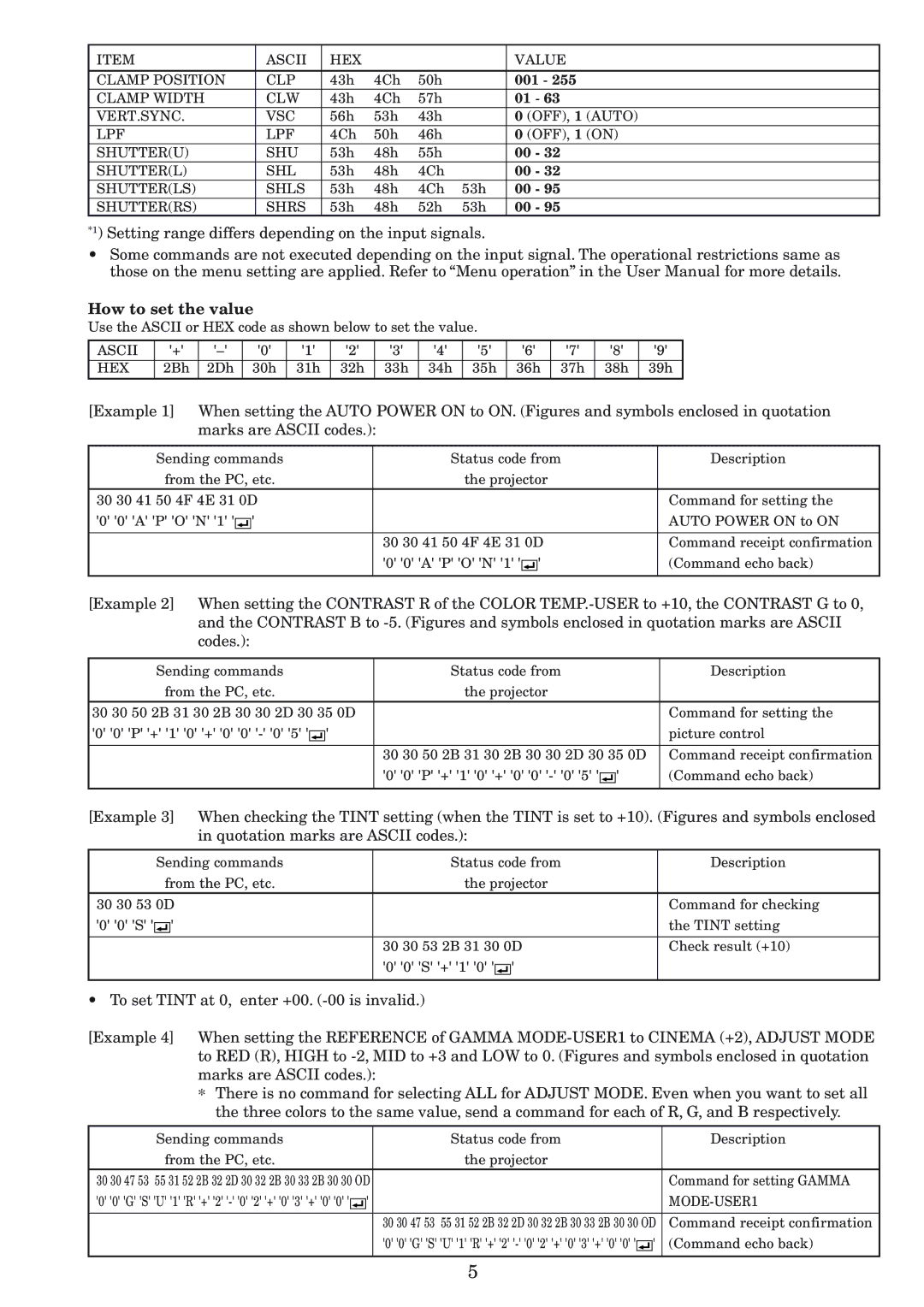 Mitsubishi Electronics HC5000 manual How to set the value, 001 