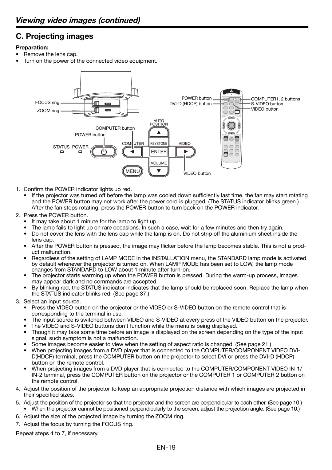 Mitsubishi Electronics HL2750U user manual EN-19 