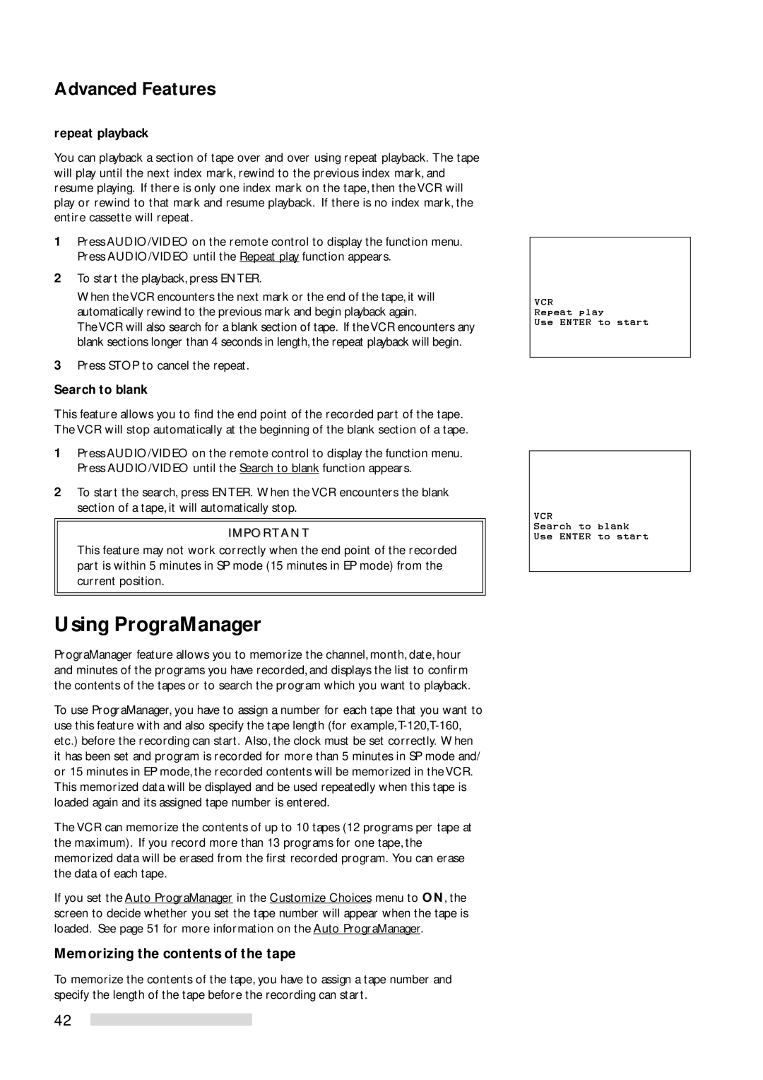 Mitsubishi Electronics HS-U778 manual Using PrograManager, Memorizing the contents of the tape 