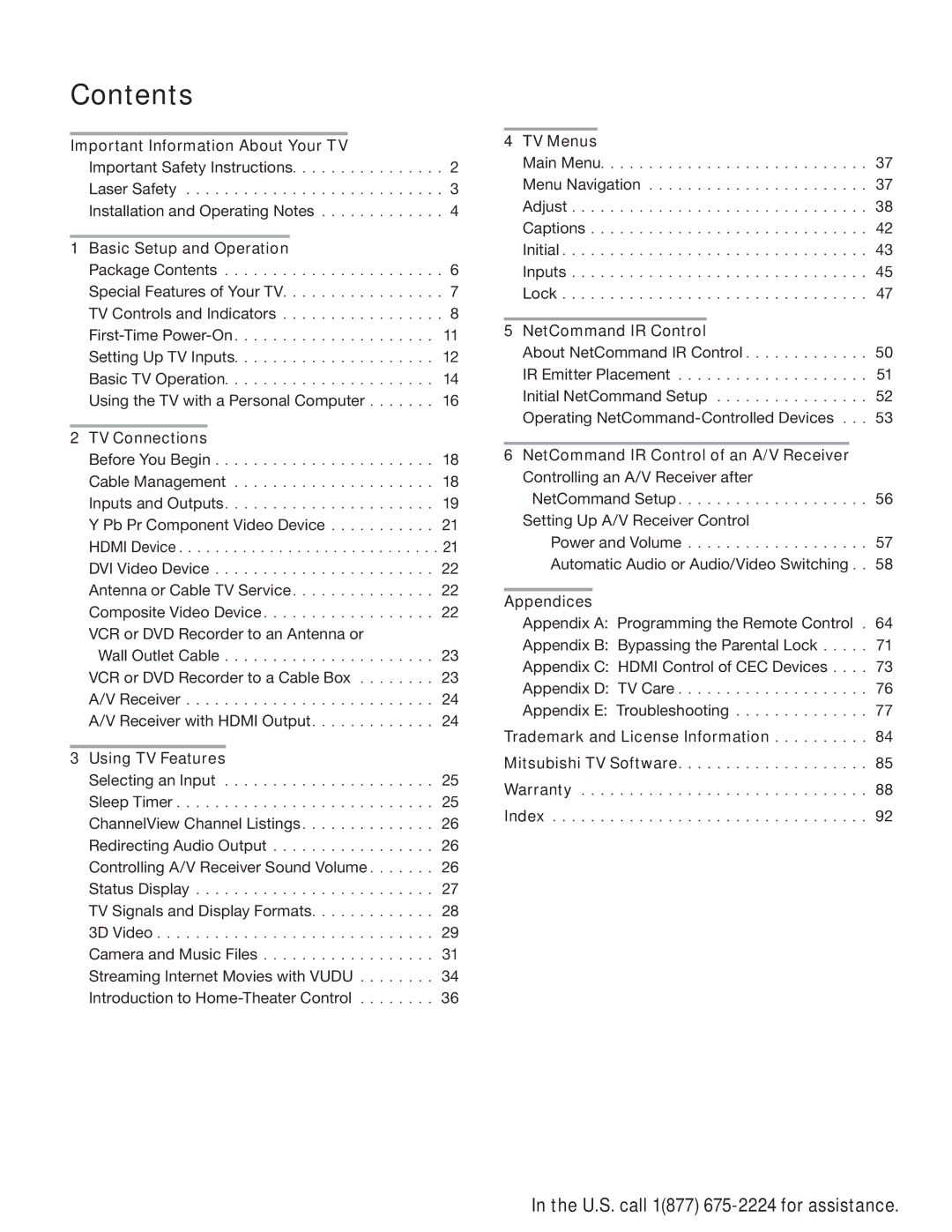 Mitsubishi Electronics L75A81, L75-A91 manual Contents 