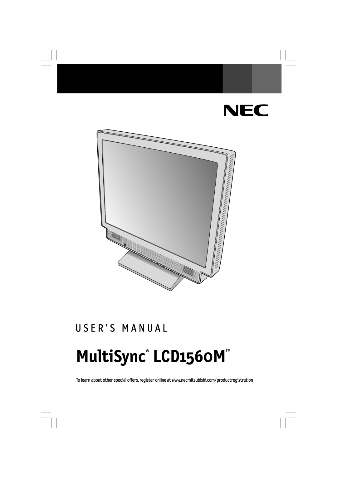 Mitsubishi Electronics manual MultiSync LCD1560MTM 
