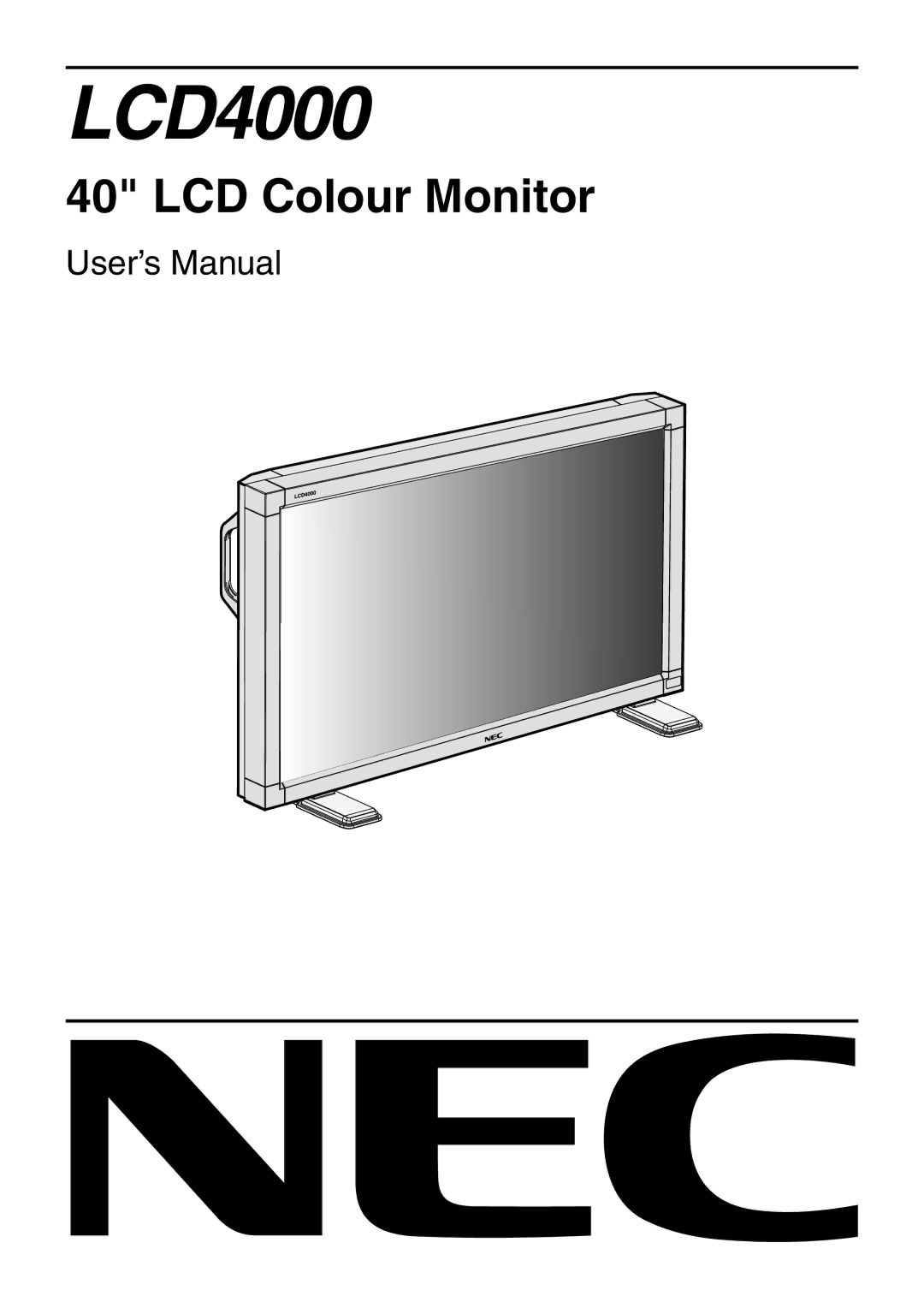 Mitsubishi Electronics LCD4000 user manual 