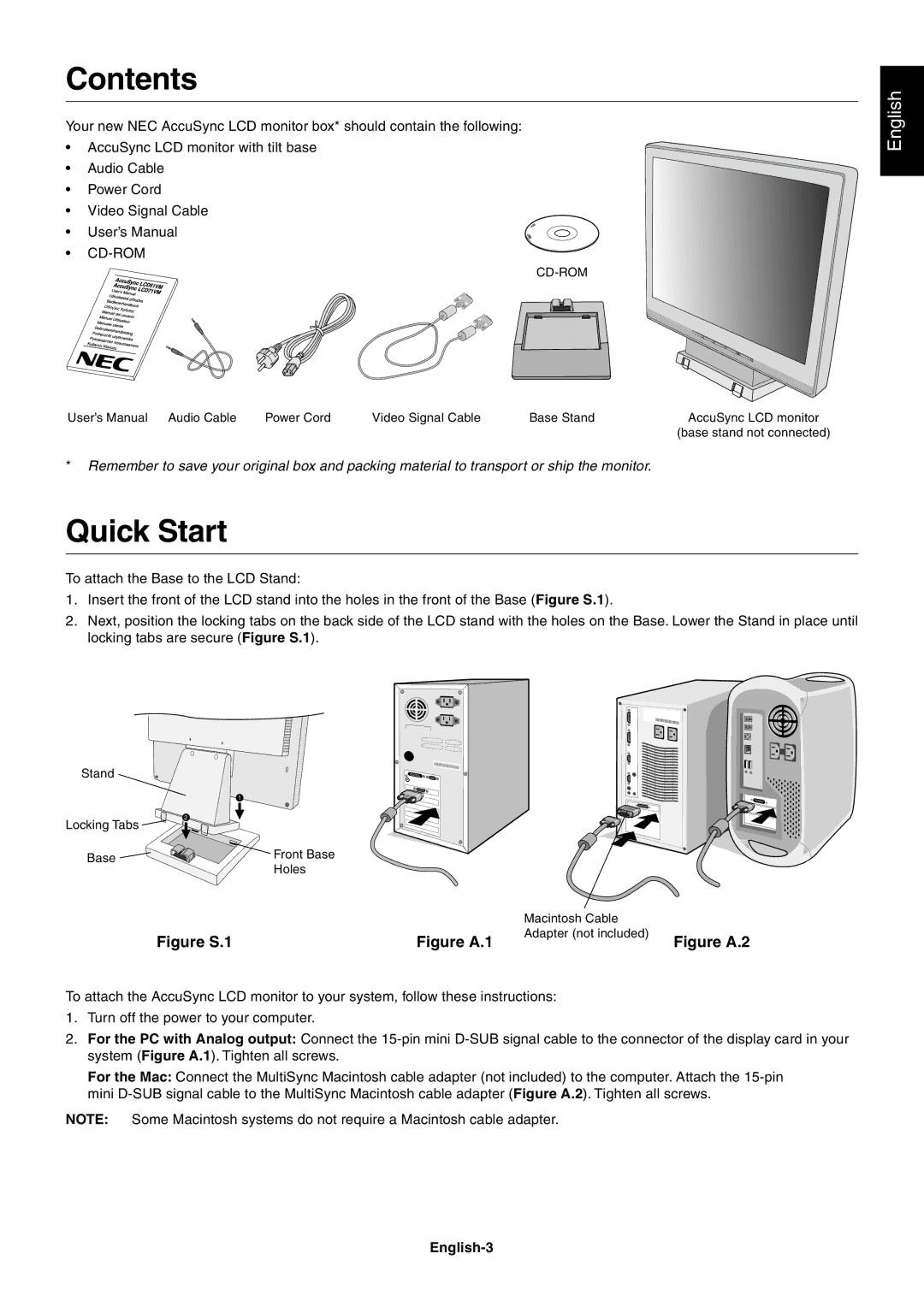 Mitsubishi Electronics LCD71VM, LCD51VM, LCD51VM, LCD71VM user manual Contents, Quick Start 