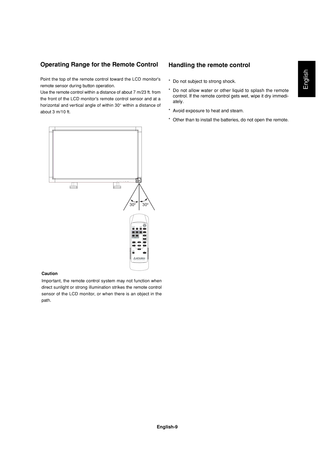 Mitsubishi Electronics LDT32IV, LDT37IV manual English-9 