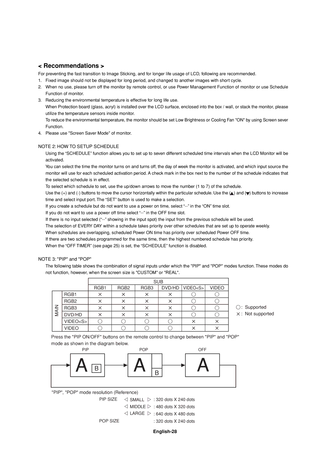 Mitsubishi Electronics LDT37IV, LDT32IV manual Recommendations, English-28 