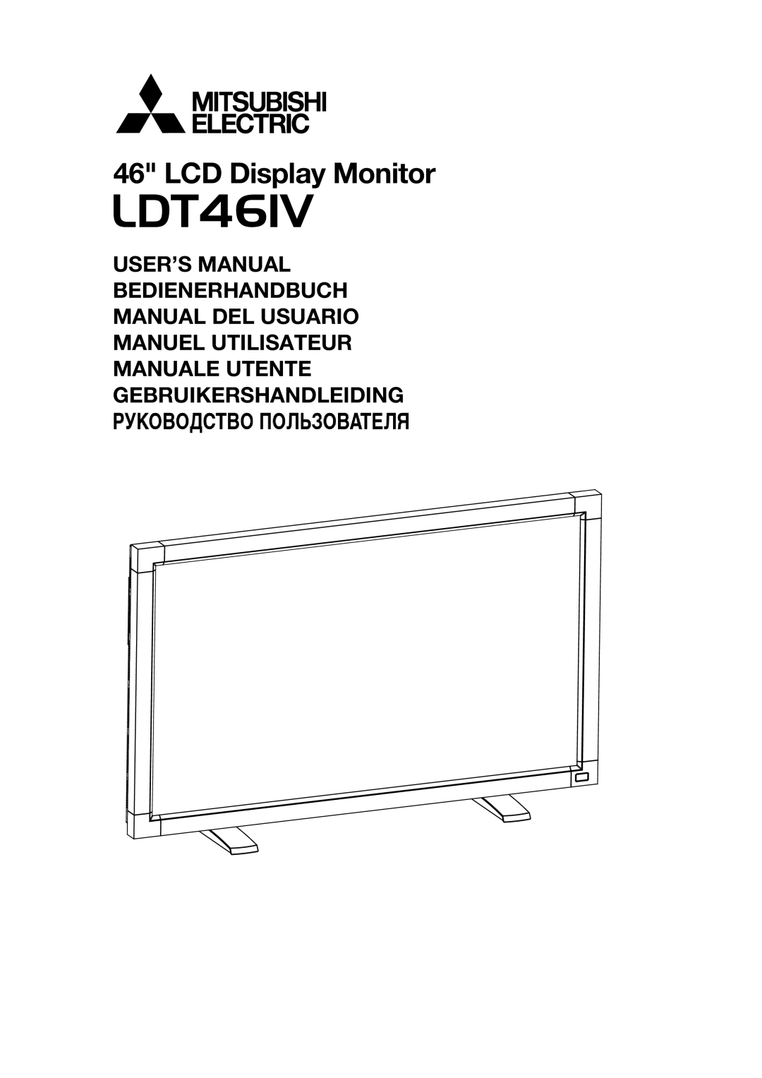 Mitsubishi Electronics LDT46IV user manual LCD Display Monitor 