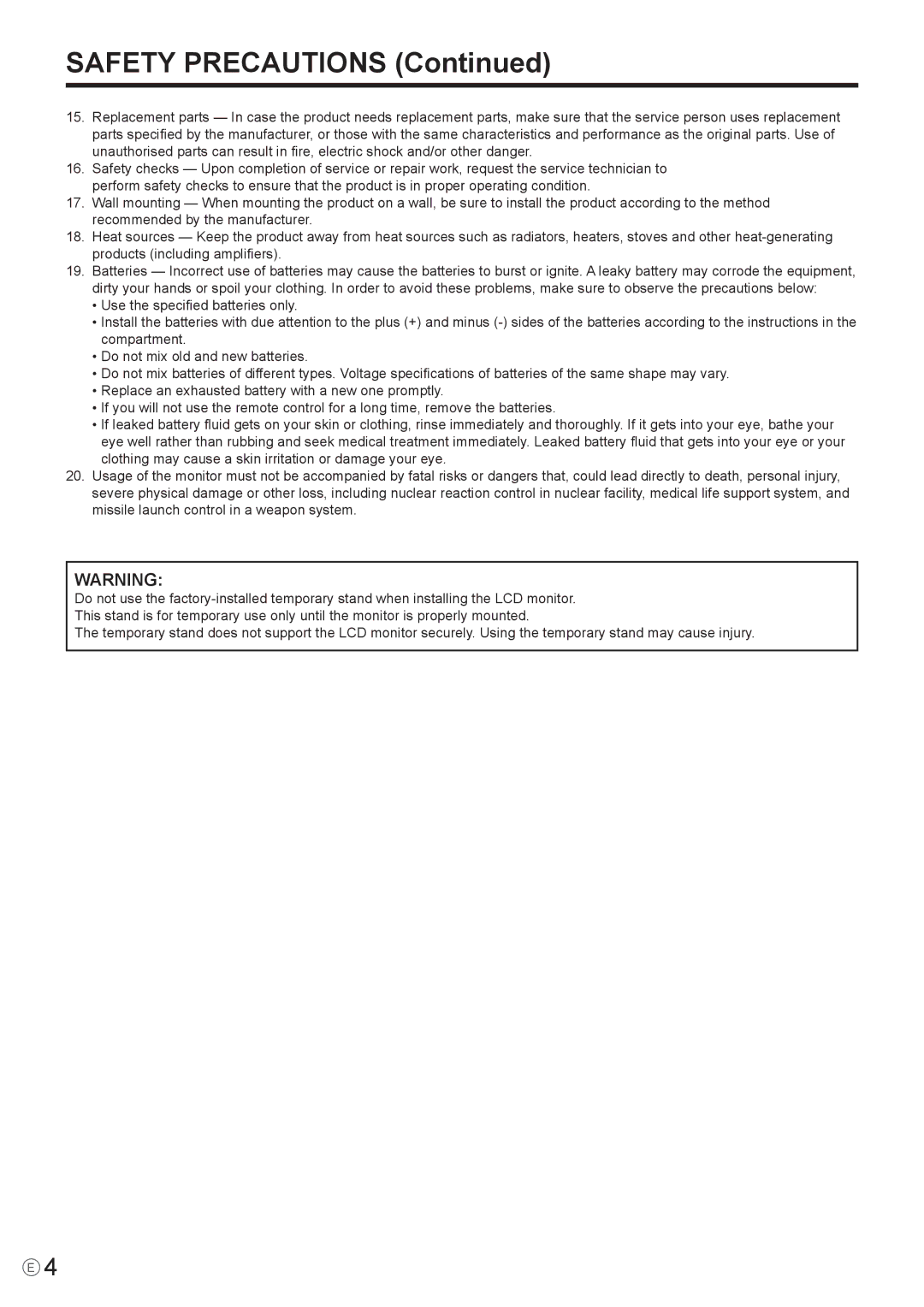 Mitsubishi Electronics LDT651P operation manual Safety Precautions 