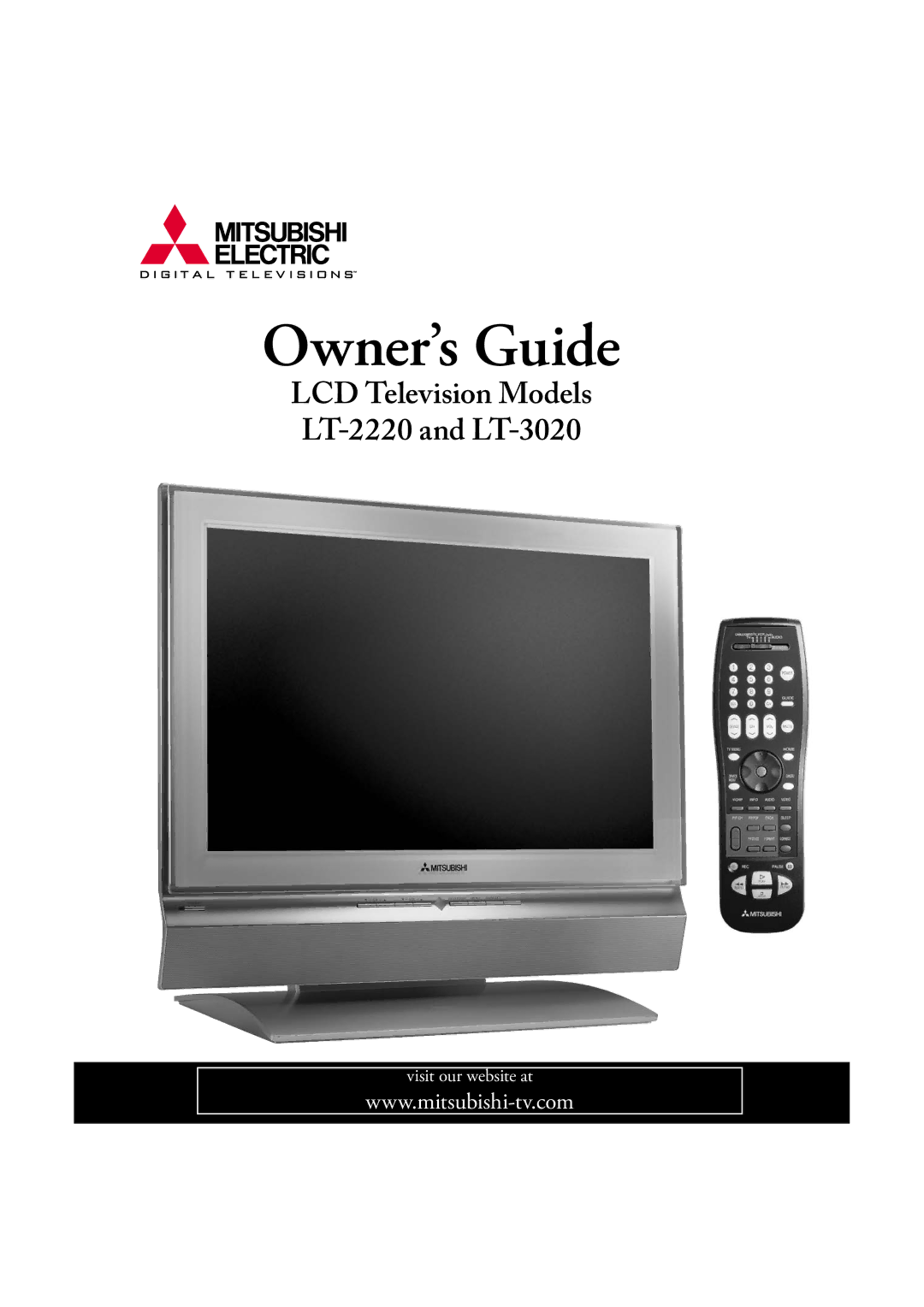 Mitsubishi Electronics LT-3020, LT-2220 manual Owner’s Guide 