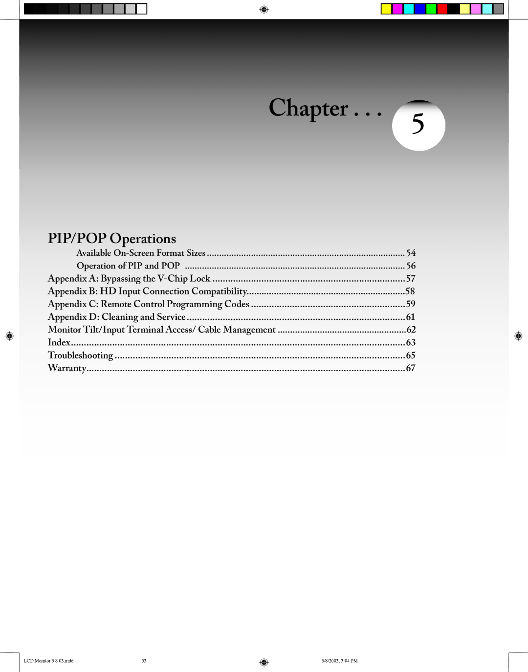 Mitsubishi Electronics LT-2220/LT-3020 manual PIP/POP Operations, Available On-Screen Format Sizes Operation of PIP and POP 