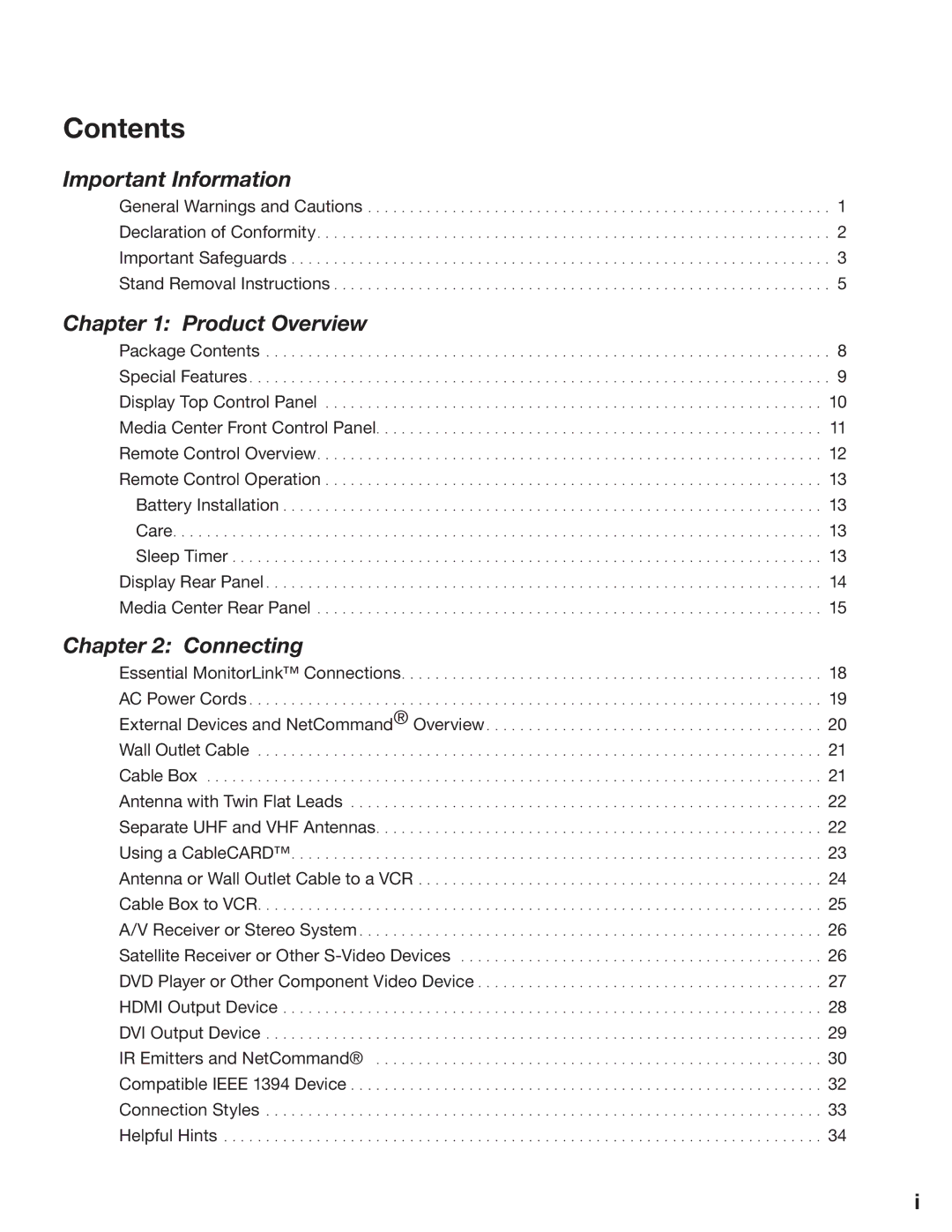 Mitsubishi Electronics LT-3780, LT-3280 manual Contents 