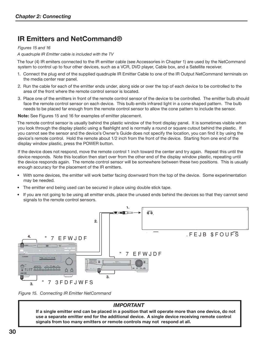 Mitsubishi Electronics LT-3280, LT-3780 manual IR Emitters and NetCommand, 7EFWJDF .FEJB$FOUFS 73FDFJWFS 