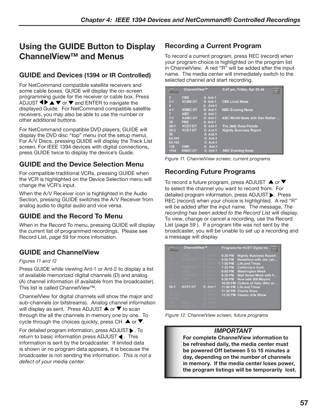 Mitsubishi Electronics LT-3780, LT-3280 manual Using the Guide Button to Display ChannelView and Menus 