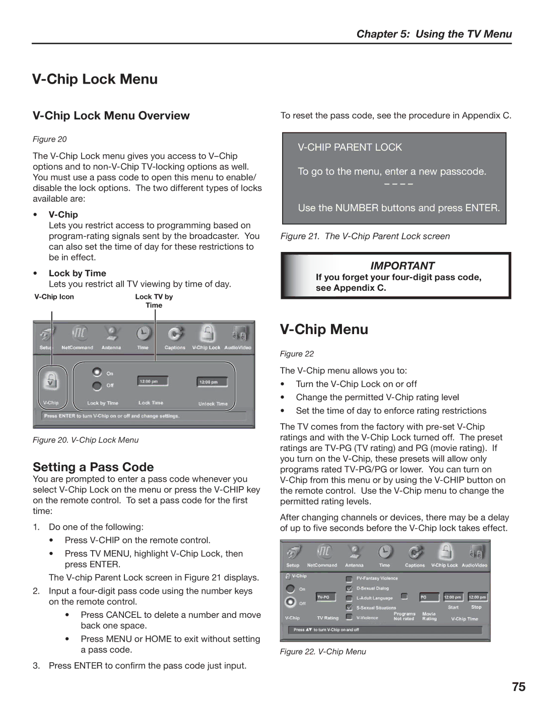 Mitsubishi Electronics LT-3780, LT-3280 manual Chip Menu, Setting a Pass Code, Chip Lock Menu Overview 