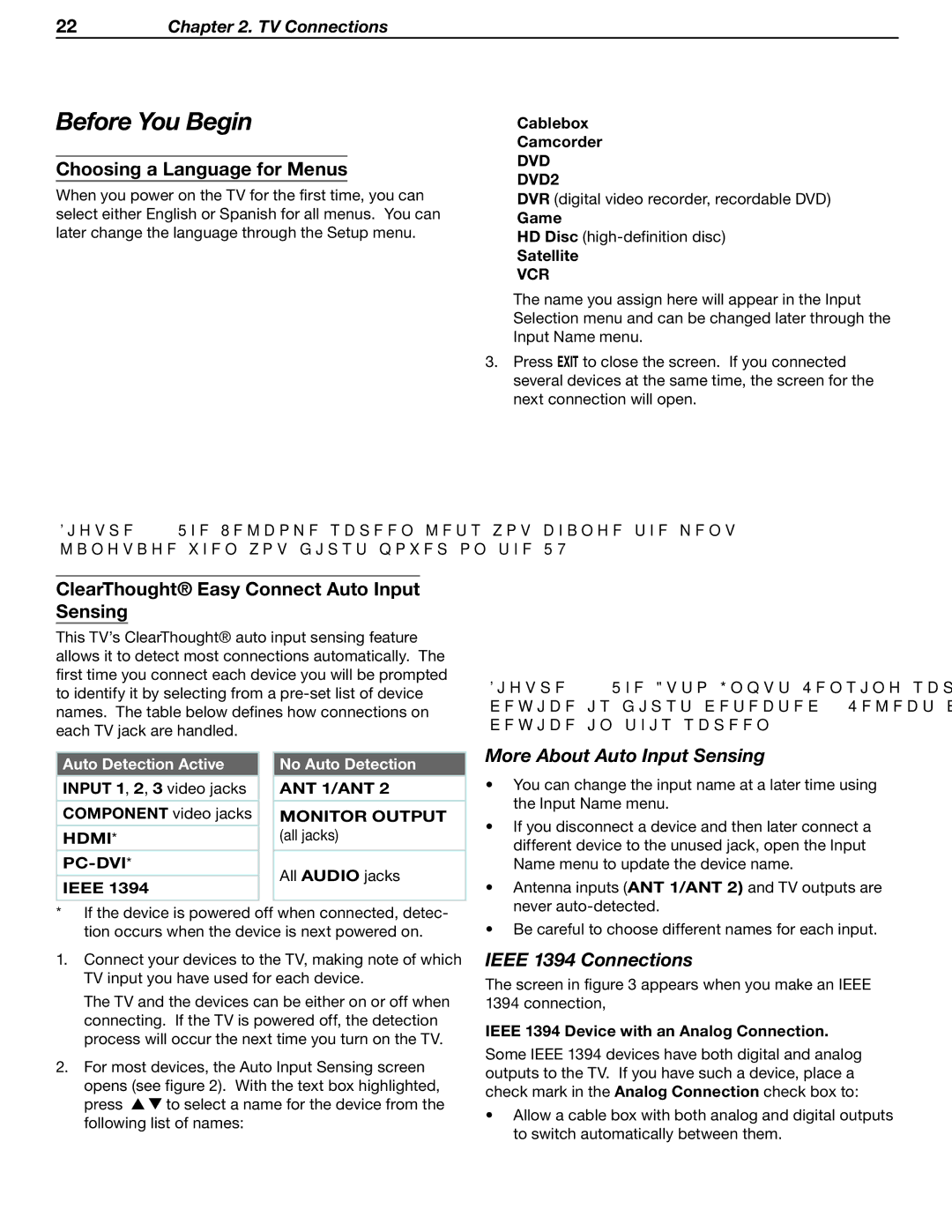 Mitsubishi Electronics LT-37131 manual Before You Begin, Choosing a Language for Menus, More About Auto Input Sensing 