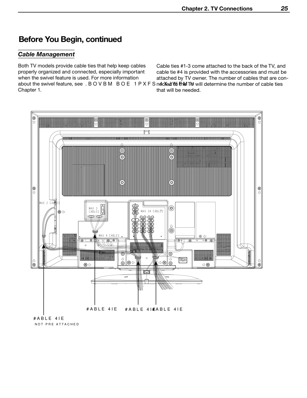 Mitsubishi Electronics LT-37131 manual Cable Management 