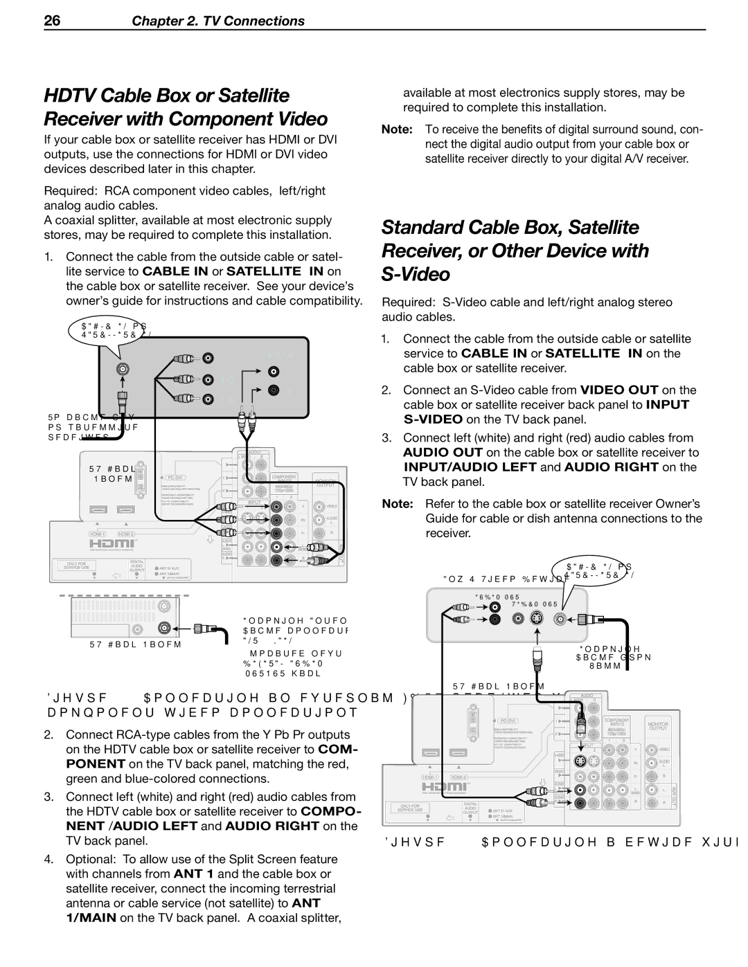 Mitsubishi Electronics LT-37131 manual Hdtv Cable Box or Satellite Receiver with Component Video 