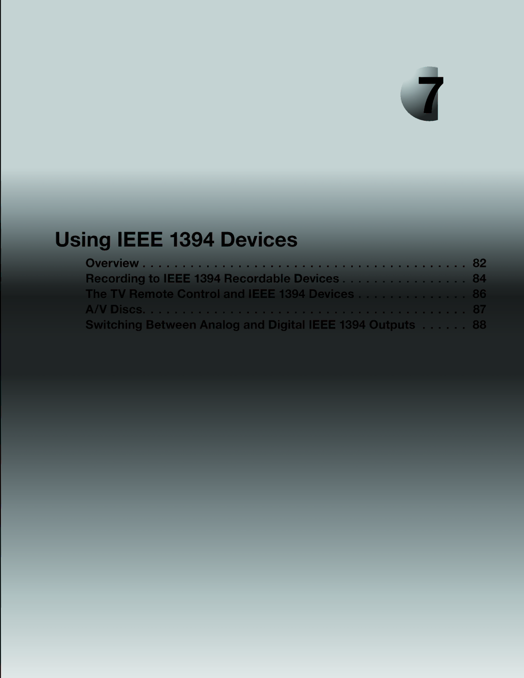 Mitsubishi Electronics LT-37131 manual Using Ieee 1394 Devices 