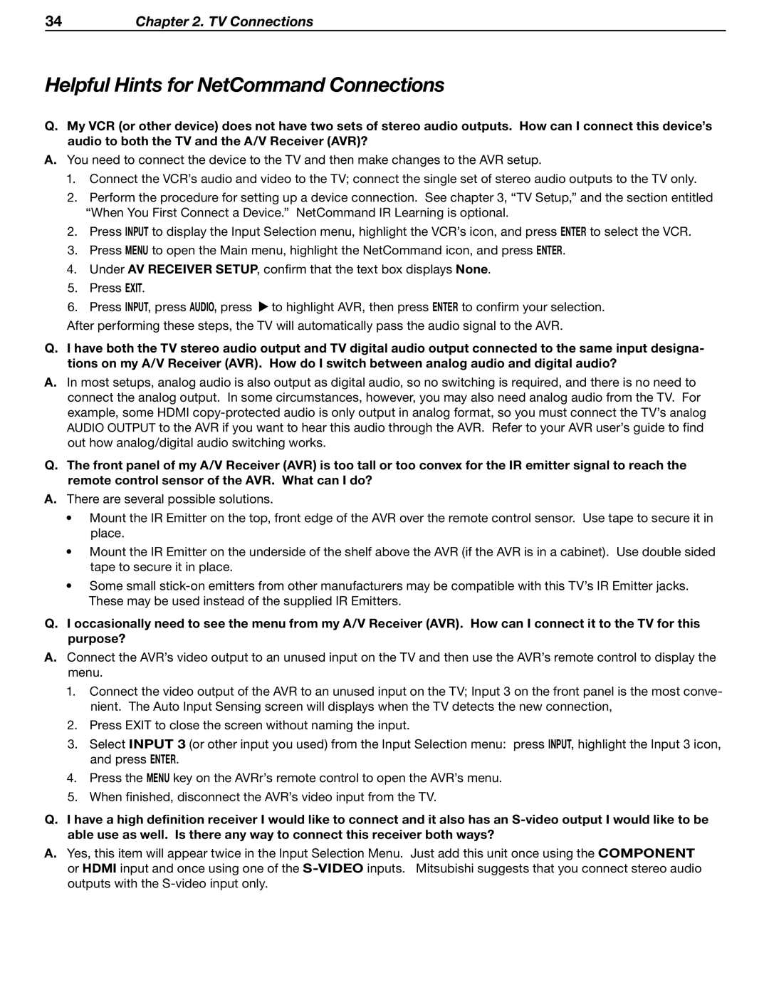 Mitsubishi Electronics LT-37132, LT-46231 manual Helpful Hints for NetCommand Connections 