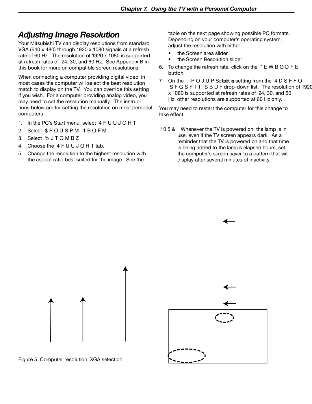 Mitsubishi Electronics LT-46231, LT-37132 manual Adjusting Image Resolution, Select Control Panel 