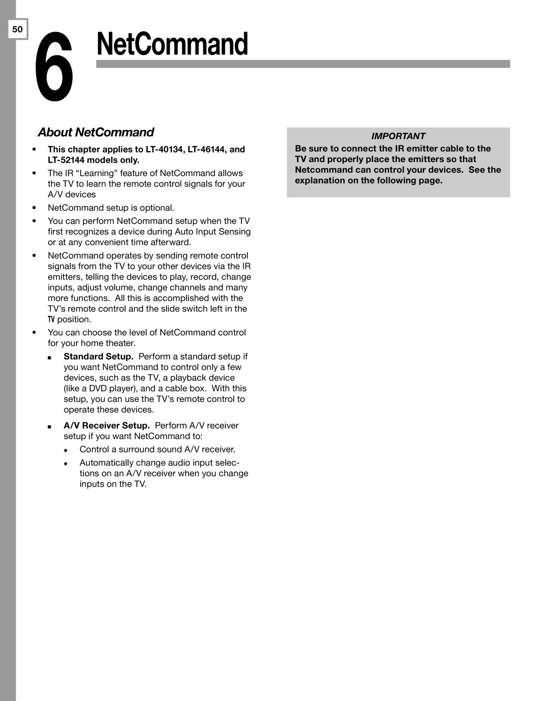 Mitsubishi Electronics LT-40133 manual About NetCommand 