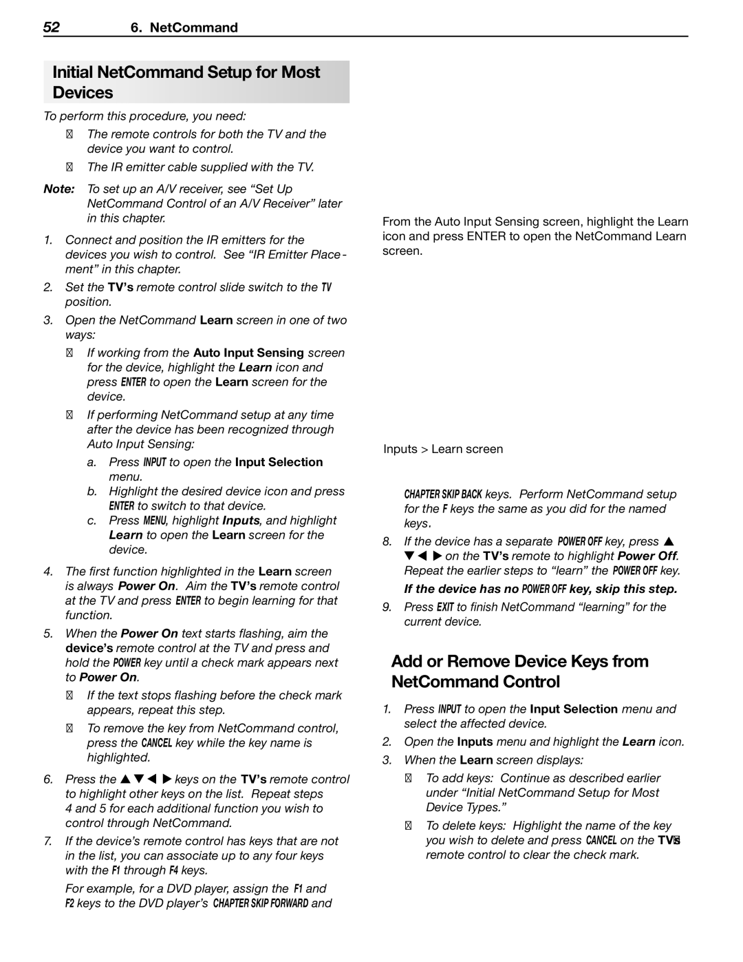 Mitsubishi Electronics LT-40133 manual Initial NetCommand Setup for Most Devices 