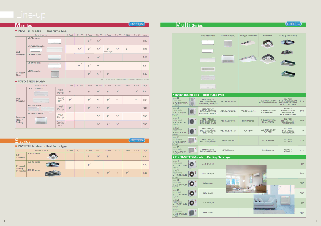 Mitsubishi Electronics M, P, S specifications Line-up 