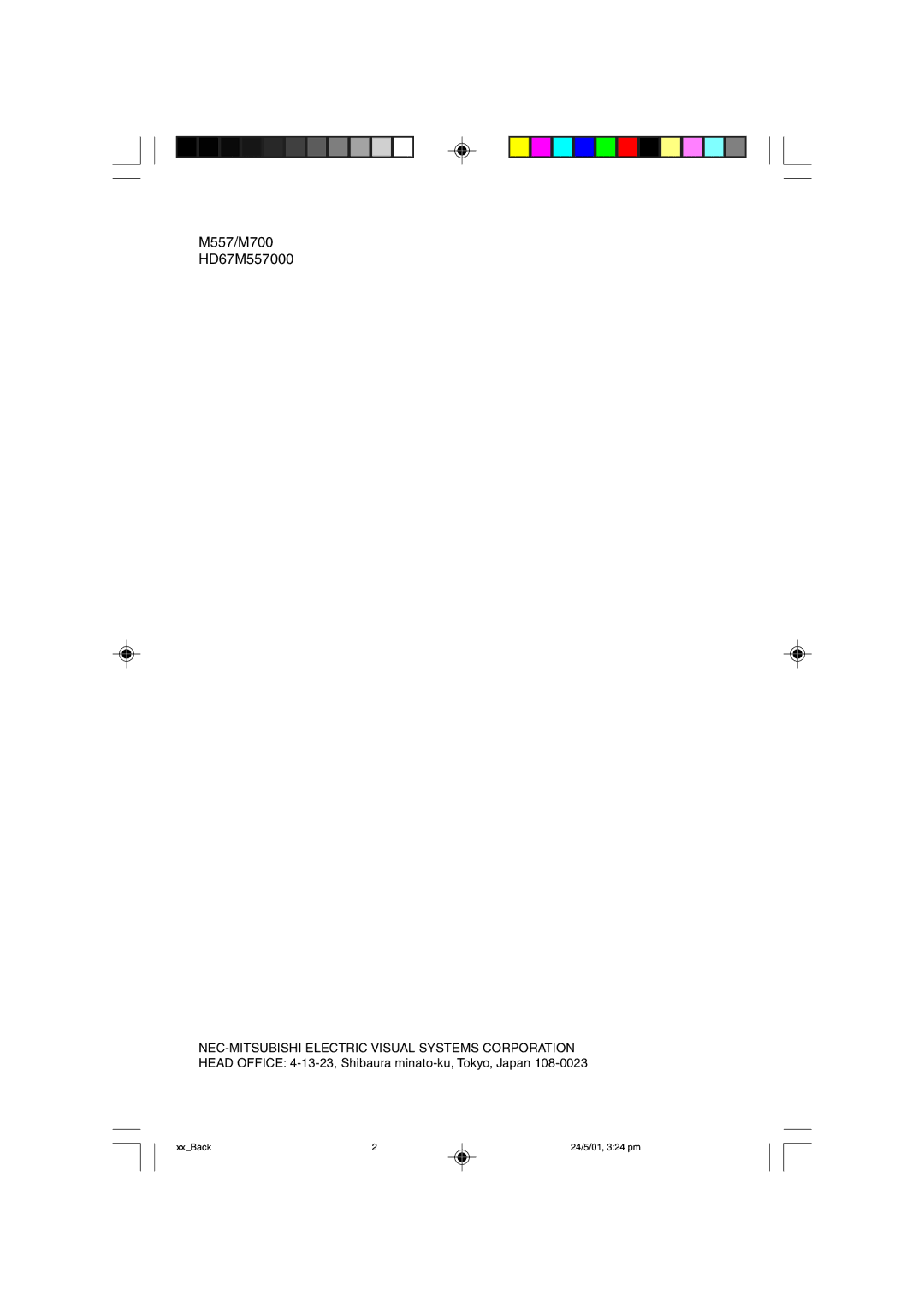 Mitsubishi Electronics user manual M557/M700 HD67M557000 