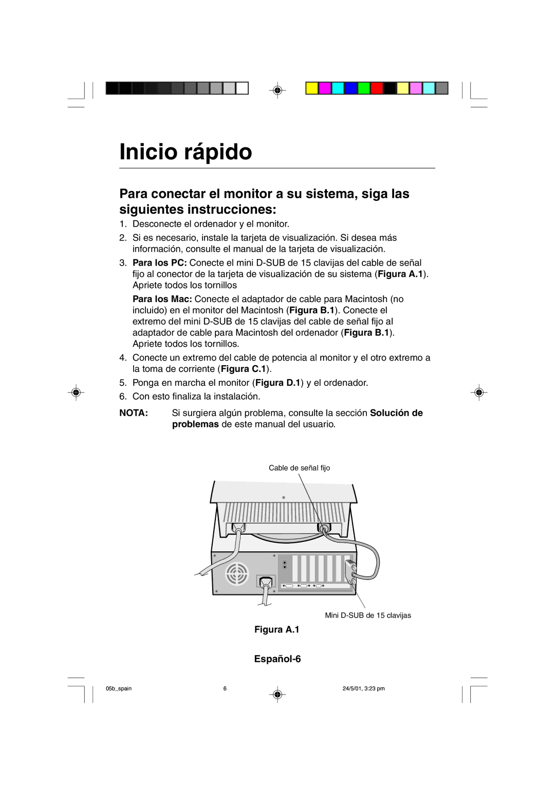 Mitsubishi Electronics M557 user manual Inicio rápido, Español-6 