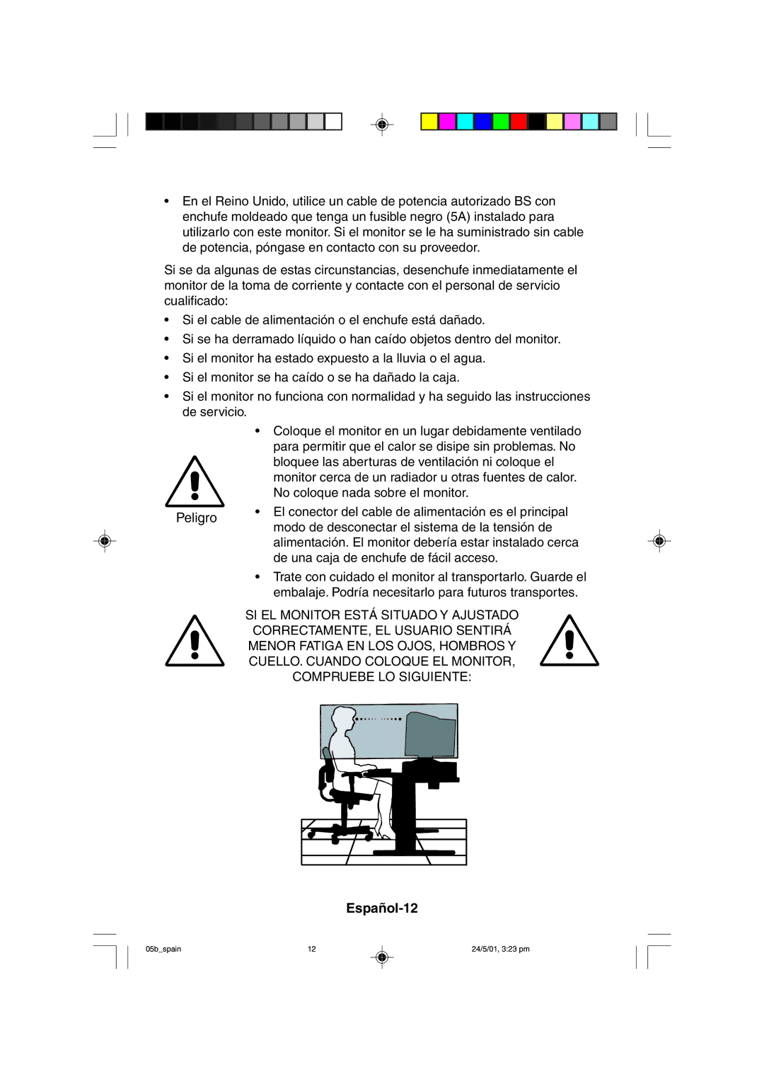 Mitsubishi Electronics M557 user manual Peligro, Español-12 