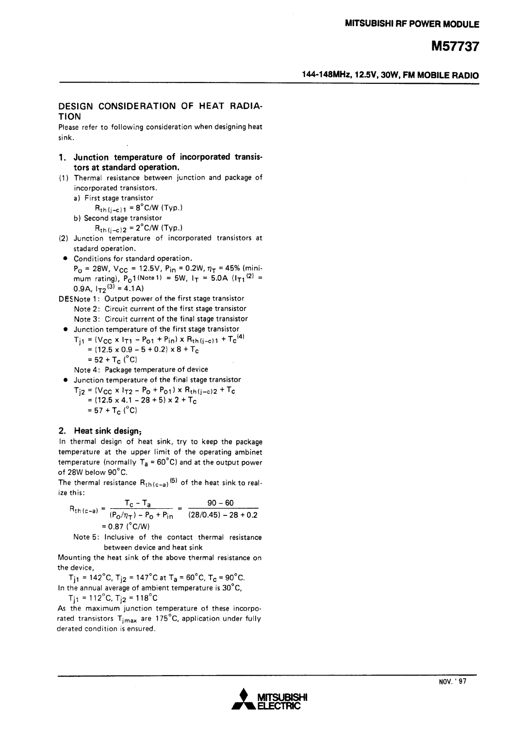 Mitsubishi Electronics M57737 manual 