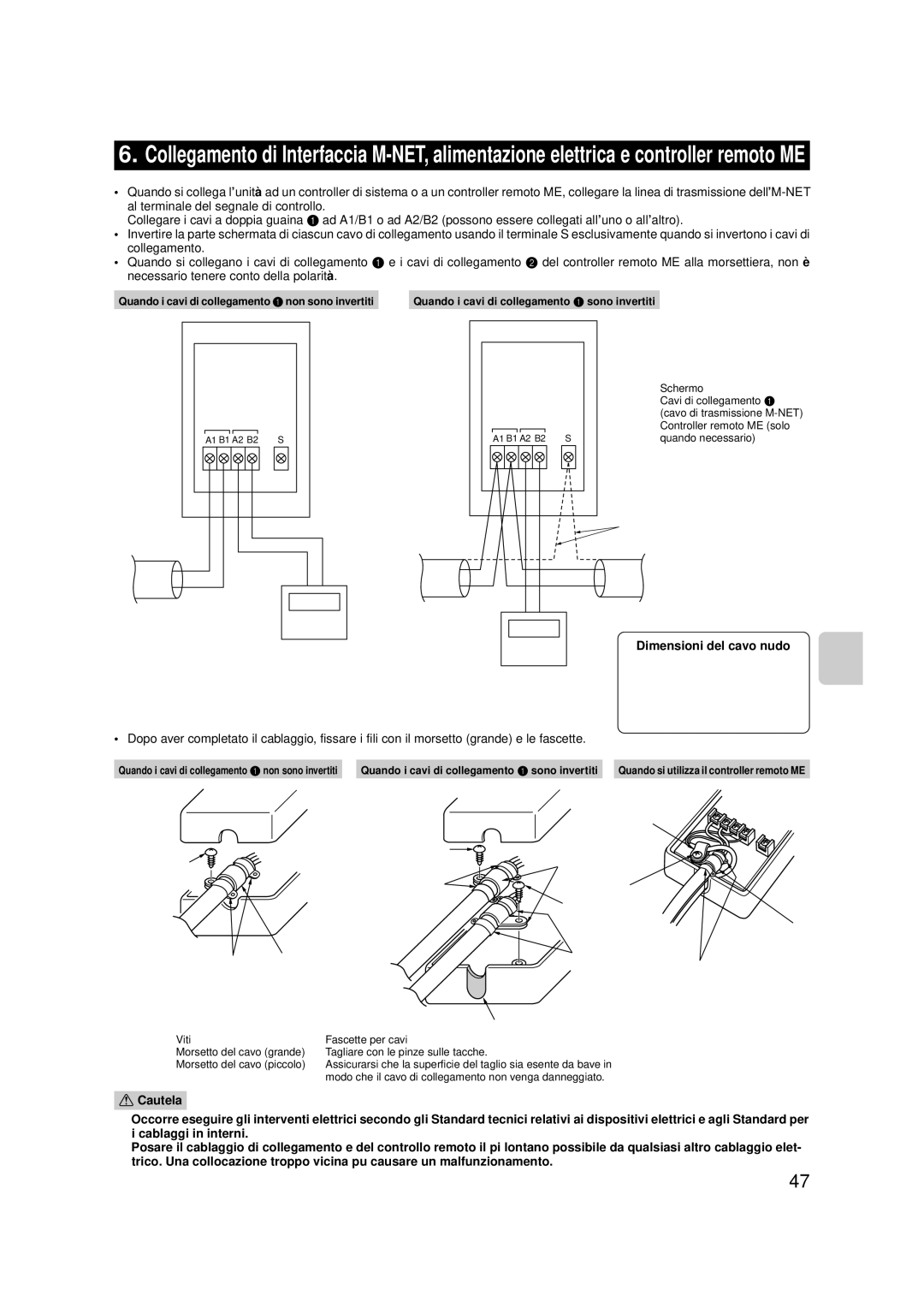 Mitsubishi Electronics MAC-399IF-E Dimensioni del cavo nudo, Schermo, Cavi di collegamento a, Controller remoto ME solo 