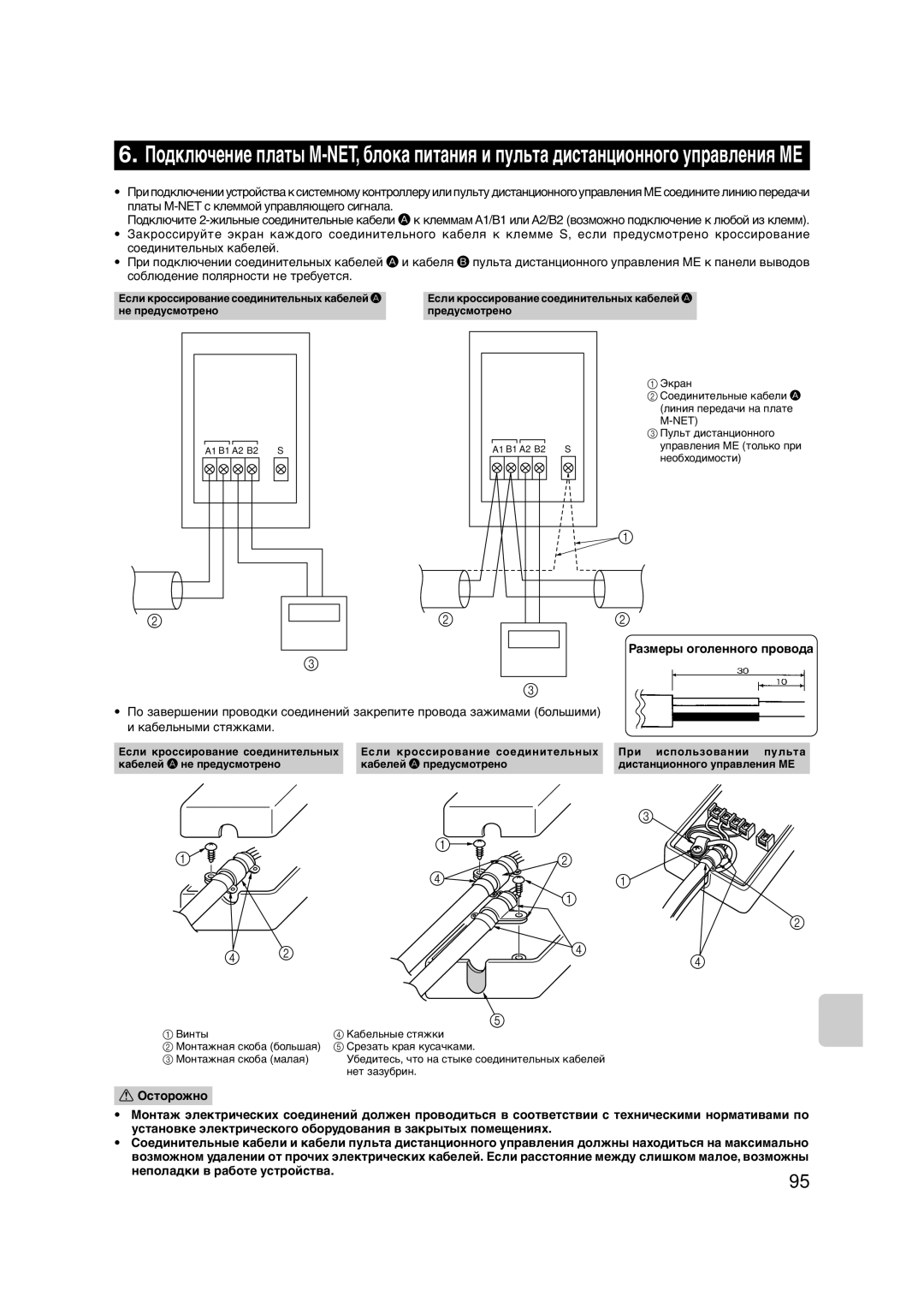 Mitsubishi Electronics MAC-399IF-E installation manual Размеры оголенного провода, Неполадки в работе устройства 