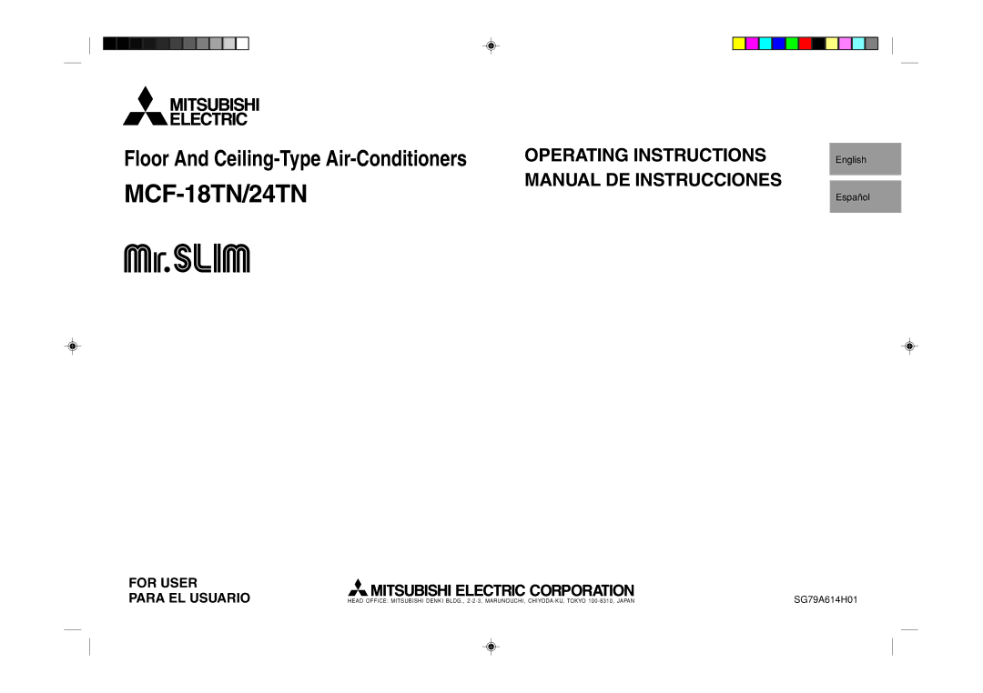 Mitsubishi Electronics MCF-18TN/24TN manual 